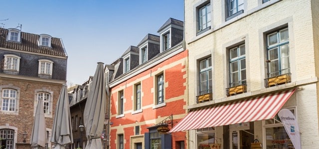 Das Bild zeigt einen Teil der Aachener Altstadt und steht symbolisch für das Thema „Flohmarkt Aachen“.
