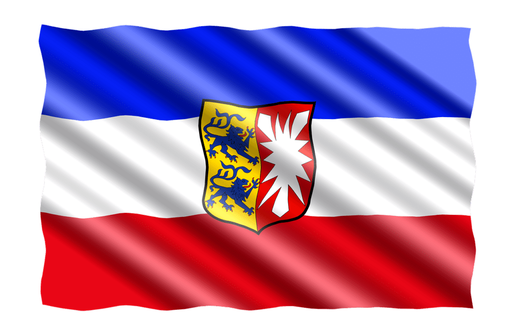 Das Bild zeigt die Flagge und dient als Beitragsbild für das Thema "Märkte in Schleswig-Holstein"